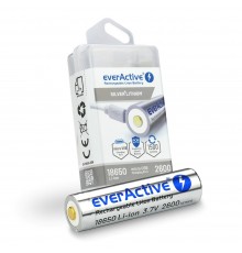Battery everActive 18650 3.7V Li-ion 2600mAh micro USB with protection BOX