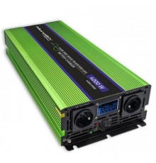 Qoltec Monolith Voltage Converter | Charging the battery | UPS | 2000W | 4000W |12V to 230V |Pure Sine | LCD black-green