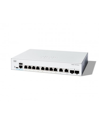 Cisco Catalyst 1300-8T-E-2G Managed Switch, 8 Port GE, Ext PS, 2x1GE Combo, Limited Lifetime Protection (C1300-8T-E-2G)