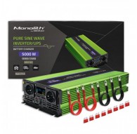 Qoltec Monolith toiteadapter/inverter Auto 5000 W roheline