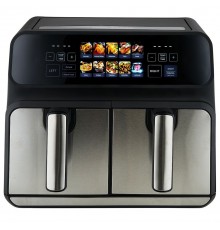ProfiCook PC-FR 1287 H Double 8 L Stand-alone 2200 W Hot air fryer Black, Stainless steel