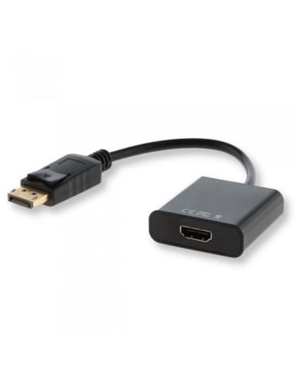 Savio CL-55 video cable adapter 0.2 m DisplayPort HDMI Type A (Standard) Black