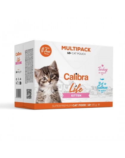 CALIBRA Cat Life pouches Kitten Multipack - wet cat food - 12x85g