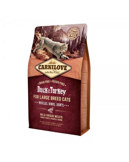 CARNILOVE Cat Large Breed Duck and turkey - dry cat food - 2kg