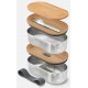 black+blum BAM-BT-L016 food storage container Oval Box 0.5 L Bamboo, Stainless steel 2 pc(s)