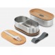 black+blum BAM-BT-L016 food storage container Oval Box 0.5 L Bamboo, Stainless steel 2 pc(s)