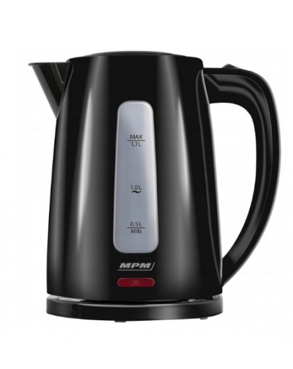 MPM Cordless kettle MCZ-112black 1,7 L, 2200 W