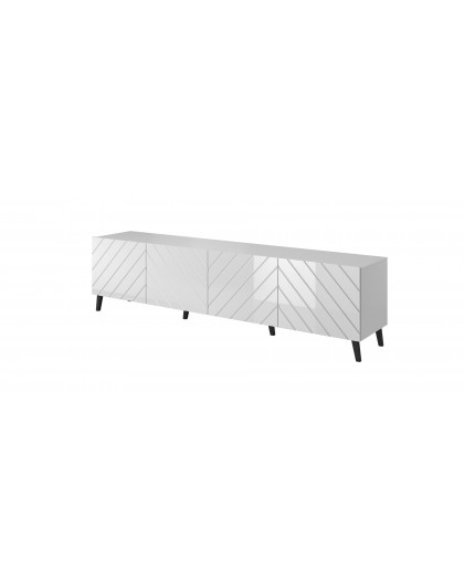 RTV cabinet ABETO 200x42x52 white/gloss white