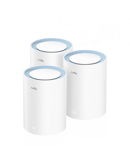 Cudy M1200 3-PACK mesh wi-fi system Dual-band (2.4 GHz / 5 GHz) Wi-Fi 5 (802.11ac) White 1 Internal