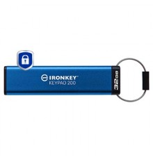 Kingston Technology IronKey 32GB Keypad 200, FIPS 140-3 Lvl 3 AES-256 Hardware Encrypted