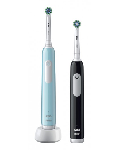Oral-B Pro 1 PRO1CRSDUO electric toothbrush Adult Rotating-oscillating toothbrush Black, Turquoise, White