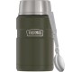 710 ml food thermos with folding spoon and cup THERMOS - army green