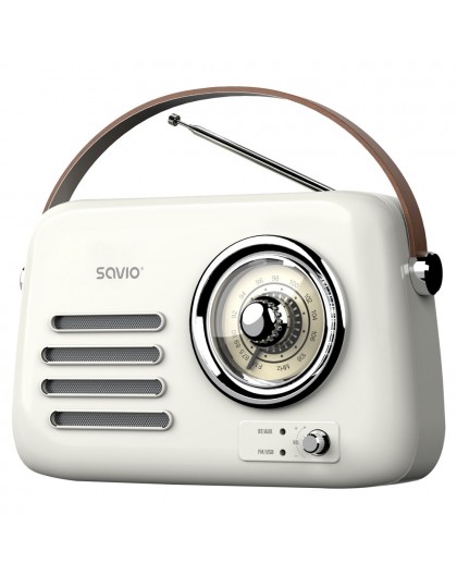 SAVIO RS-02 Portable Radio, white