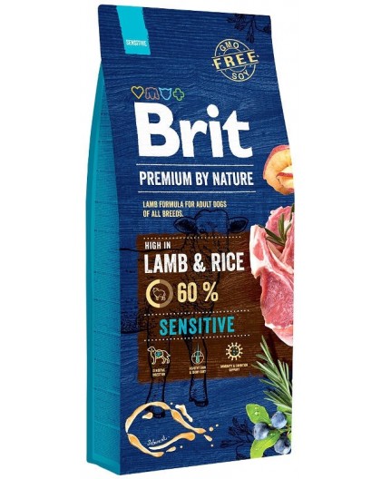 BRIT Premium by Nature Sensitive Lamb with rice - dry dog food - 15 kg