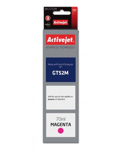 Activejet AH-GT52M ink (replacement for HP GT-52M M0H55AE Supreme 70 ml magenta)