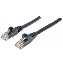 Intellinet Network Patch Cable, Cat6, 3m, Black, CCA, U/UTP, PVC, RJ45, Gold Plated Contacts, Snagless, Booted, Lifetime Warrant