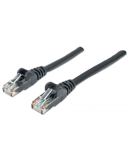 Intellinet Network Patch Cable, Cat6, 3m, Black, CCA, U/UTP, PVC, RJ45, Gold Plated Contacts, Snagless, Booted, Lifetime Warrant