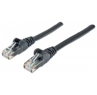 Intellinet Network Patch Cable, Cat6, 3m, Black, CCA, U/UTP, PVC, RJ45, Gold Plated Contacts, Snagless, Booted, Lifetime Warrant
