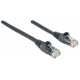 Intellinet Network Patch Cable, Cat6, 3m, Black, CCA, U/UTP, PVC, RJ45, Gold Plated Contacts, Snagless, Booted, Lifetime Warrant
