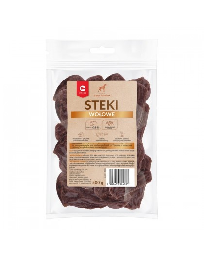 MACED Beef steaks - Dog treat - 500g