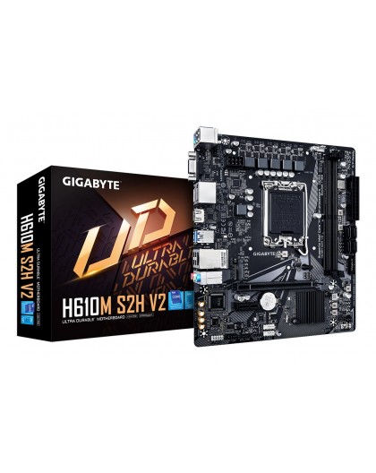 GIGABYTE H610M S2H V2 Motherboard - Supports Intel Core 14th CPUs, 4+1+1 Hybrid Phases Digital VRM, up to 5600MHz DDR5, 1xPCIe 3