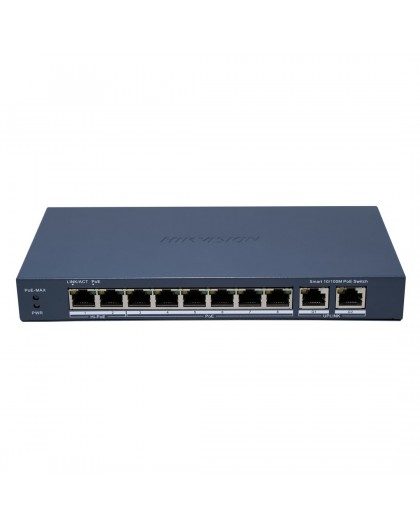 Hikvision DS-3E1310HP-EI(B) network switch Managed Fast Ethernet (10/100) Power over Ethernet (PoE) Grey