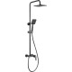 Shower set with rain shower and faucet
