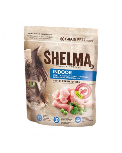 SHELMA Indoor Rich in turkey - dry cat food - 750g