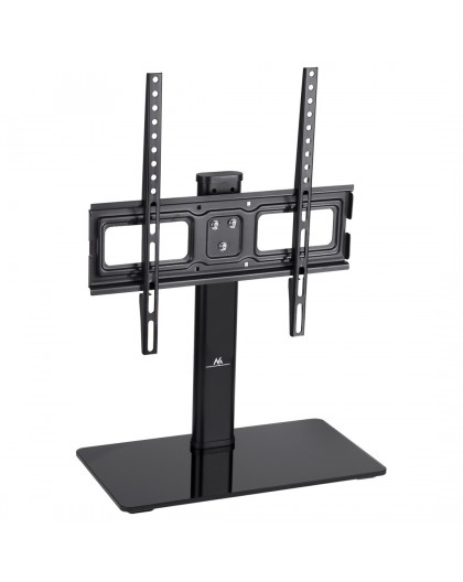 Maclean MC-450 Universal TV Stand for TV Cabinet max. 40kg, max. VESA 400x400 32-65" Tempered Glass Base 3-Level Height Adjustme