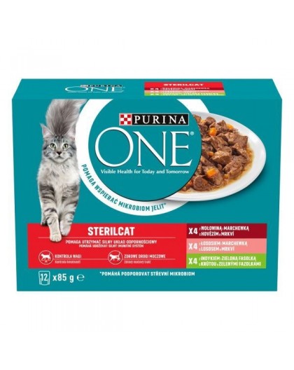 PURINA One Sterilcat mix flavours - wet cat food - 12 x 85g