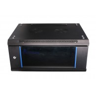 Extralink Стойка для монтажа в шкаф 4U 600x450 черная, настенная
