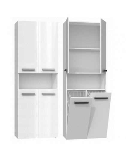 Topeshop NEL 2K DK BPOŁ bathroom storage cabinet White