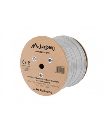 LANBERG CABLE UFTP CAT. 6A 305M WIRE CU LSZH GRAY