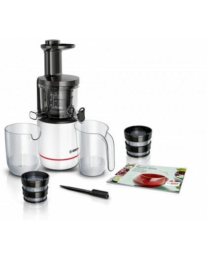 Bosch MESM500W juice maker Slow juicer 150 W Black, White