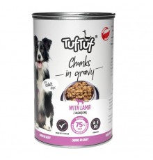 TUF TUF Meaty chunks with lamb - wet dog food - 1250g