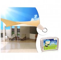 Sunbath Shadow Cloth GreenBlue UV Garden Waterproof Square or Triangle Shade