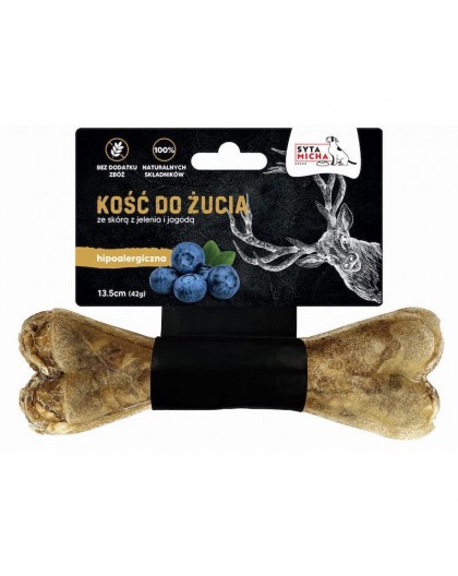 SYTA MICHA Deer skin and berry bone - dog treat - 13.5 cm