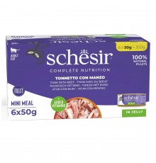 SCHESIR in jelly Tuna with beef - wet cat food - 6 x 50 g