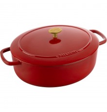 Ballarini Bellamonte Oval Cast Iron Pot - Red, 5.5 ltr