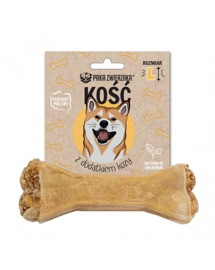 PAKA ZWIERZAKA Bone with goat L 13,5 cm - dog treat - 70g