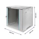 Qoltec 19" RACK cabinet | 12U | 600 x 635 x 450 | Grey | Hanging