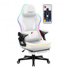 RGB White Mesh gaming chair