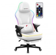 RGB White Mesh gaming chair