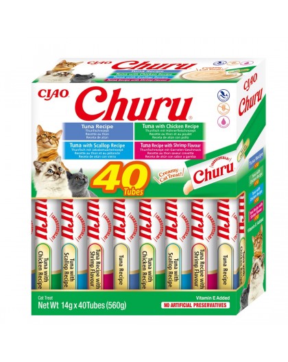 INABA Churu Variety box Tuna - cat treats - 40 x 14g