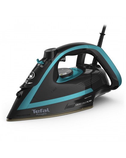 Tefal Puregliss FV8066 Dry & Steam iron Durilium AirGlide Autoclean soleplate 3000 W Black, Blue