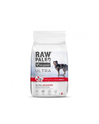 RAW PALEO Ultra Medium&Large Adult Beef - dry dog ​​food - 10 kg