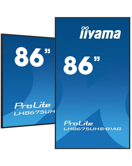 iiyama 86" 4K UHD Professional Digital Signage 24/7 display featuring Android OS, FailOver and Intel® SDM slot