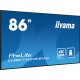 iiyama 86" 4K UHD Professional Digital Signage 24/7 display featuring Android OS, FailOver and Intel® SDM slot