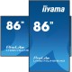 iiyama 86" 4K UHD Professional Digital Signage 24/7 display featuring Android OS, FailOver and Intel® SDM slot