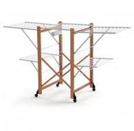 ARREDAMENTI GABBIANO Drying rack on wheels - 175 x 67 cm, Brown